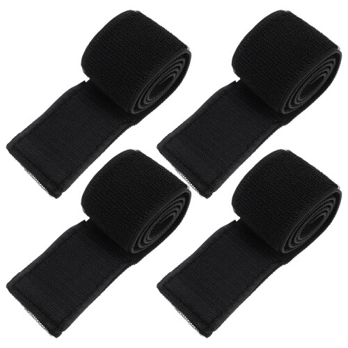 12Pièces Sangles Fixation Boucle Crochet Noires 1