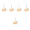 5Sets fork Set with Hammer for Kids Assorted Color Wooden Base 5
