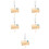 5Sets fork Set with Hammer for Kids Assorted Color Wooden Base 8