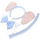5Sets Sky-Blue Elephant Ears Headband Tail Bow Tie Costume Kit 2