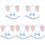 5Sets Sky-Blue Elephant Ears Headband Tail Bow Tie Costume Kit 4