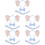 5Sets Sky-Blue Elephant Ears Headband Tail Bow Tie Costume Kit 8