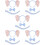 5Sets Sky-Blue Elephant Ears Headband Tail Bow Tie Costume Kit 10