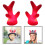 6Pièces Déco Casque Bois Cerf Rouge Design Charmant Réutilisable 8