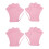 2Paires De Natation Ajustables En Silicone Rose Pour 6