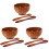 3Ensembles Ensemble Bols Bois Marron Profonds Pour Salade Fruit & Service 4
