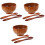 3Ensembles Ensemble Bols Bois Marron Profonds Pour Salade Fruit & Service 5