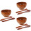 3Ensembles Ensemble Bols Bois Marron Profonds Pour Salade Fruit & Service 7