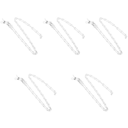 5Pièces Lanière Écouteurs Argent Élégancte Antiperte 2