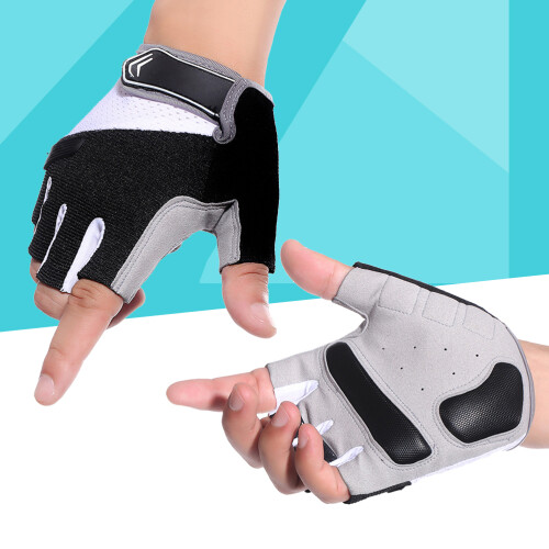 2St Handschoenen Vingers Zwart Elastisch Ademende Stof 2