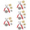 5Sets Stoffen Grommet Kit Met Sluitringen in Kleur 9