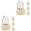 8Pièces Porte-Photos Bois Métal Clips Multi-Usage Pour Table 4