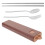 4Sets Pink Travel Tableware Set with Case Fork Spoon Chopstick 3