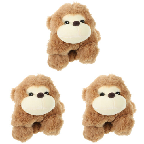 3Pièces Bracelets Slap Animaux Doux Marron Décoration Réutilisables 2