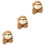 3Pièces Bracelets Slap Animaux Doux Marron Décoration Réutilisables 6