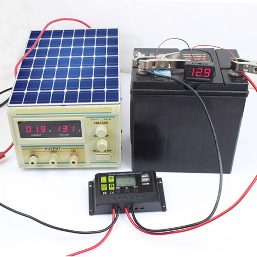 2St Elektronische Solar Controller 12V Met LCD En USB Oplaadfunctie 1