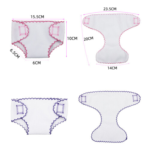 36Pièces Couches Réutilisables Accessoires Colorés Pour Enfants 1