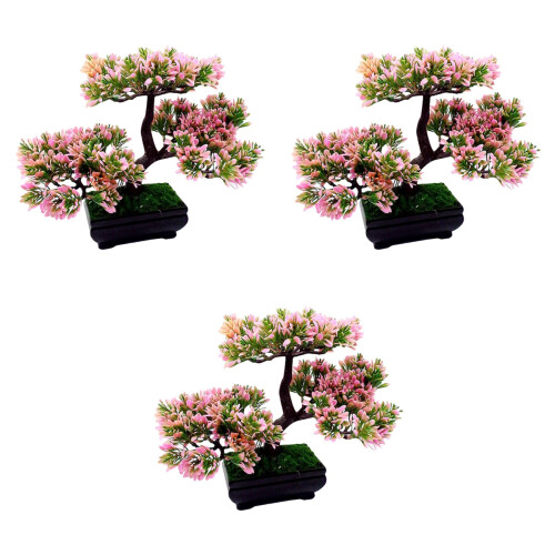 3Pièces Mini Artificiel Rose Usage Décoration Accueil Maison 1