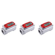 3X Misuratore di Portata Un Turbina Digitale da 1 Pollice Display LCD Digitale con Contatore NPT Misuratore