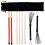 2Sets Drum Sticks Set Met Rubber Handvat Staal En Bamboe Borstel 3