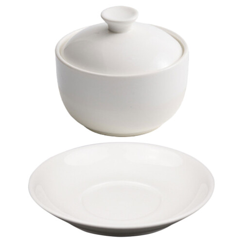 2St Witte Keramische Stoofpot Met Stijlvol En 1