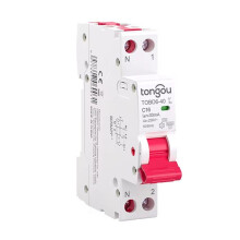 TONGOU RCBO Type A 1P+N DPN Residual Current Circuit Breaker 6KA 30mA,Curve B,18mm Overcurrent & Leakage Protection 16A