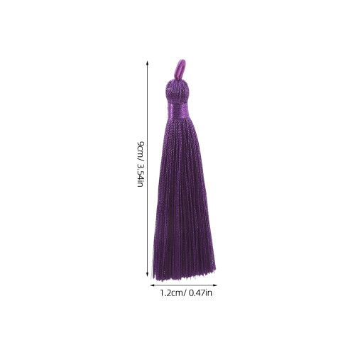 60Pièces Décorations Pompon Violet Longue Couleur Vive Pour 1
