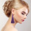 60Pièces Décorations Pompon Violet Longue Couleur Vive Pour 5