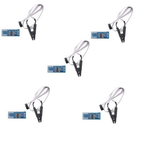 5X SOIC8 SOP8 Flash Chip IC Test Clips Socket Adapter Programmer BIOS/24/25/93