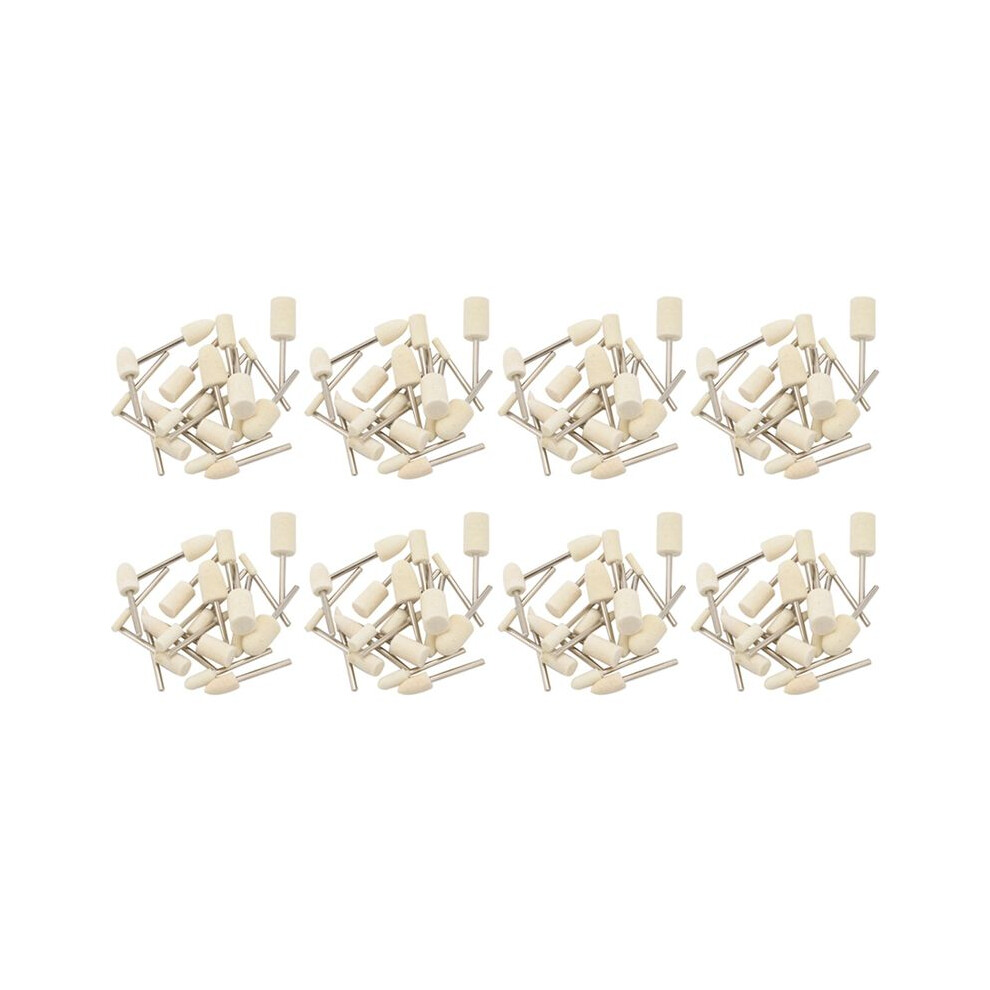 160Pcs Wool Mounted Mandrel Polishing Buffing Wheels Grinding Bits Grinder Polish 1/8 Inch Shank 4713981505773