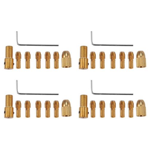 32Pcs 0.5-3mm Small Electric Drill Bit Collet  Twist Chuck Tool Kit