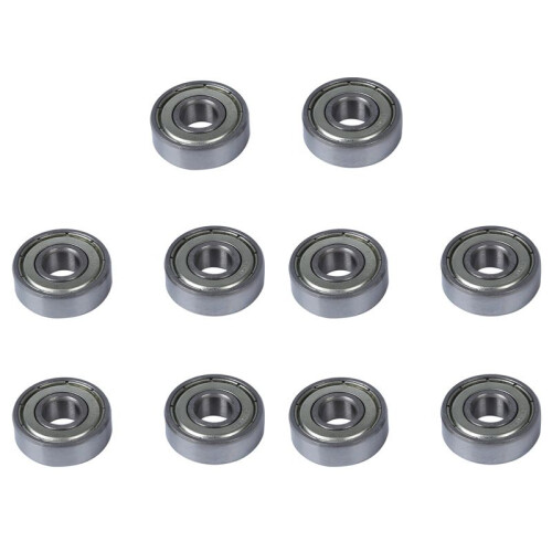 10 Pcs Single Shielded 608Z Miniature Deep   Bearings