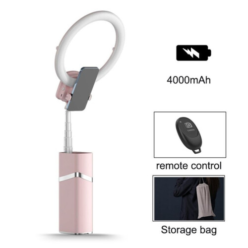 10 Inch  Portable LED Ring Fill Light Tripod Desktop Adjustable Remote Control Lamp for Live Streaming 1
