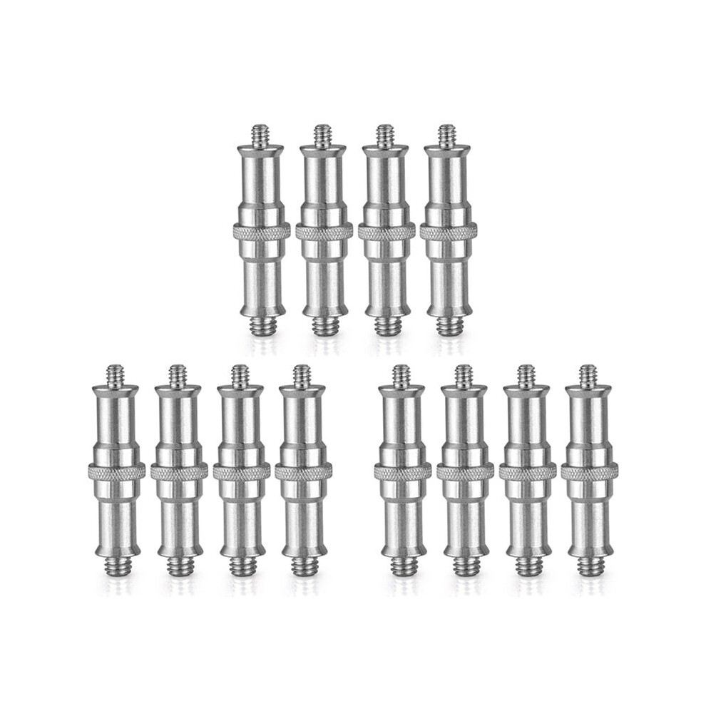 12Pcs 1/4Inch To 3/8Inch Male Thread Adapter Double-Ended Spigot Stud Male Adapter Camera Screw Photograph Hand Tool 6032923533208