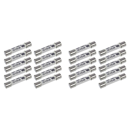 1000V 500MA 20Pcs 6.3X32mm Multifunctional Convenient Portable Practical White Ceramic Fuse for Multimeter 1