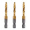 3pcs M5x0.8mm Hex Shank Titanium Plated HSS Screw Thread Metric Tap Drill Bits Screw Machine Compound Tap Open Tool 1