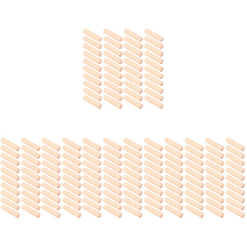 400Pièces Tiges En Bois Beige Pour Bricolage Assemblage 1