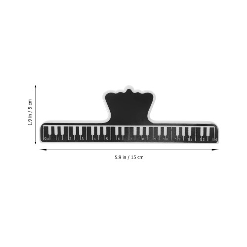 12Pièces Clips Pages Large Noir ABS Pour Piano Solide 1