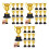 30Pièces Coupes Dorées Enfants Récompenses Trophées Mini 10