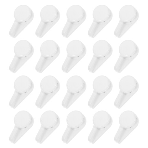 100Sets Herbruikbare Onzichtbare Plastic Haken Voor Wanddecoratie Wit 1