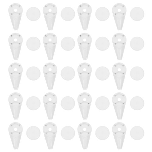 100Sets Herbruikbare Onzichtbare Plastic Haken Voor Wanddecoratie Wit 2