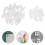 100Sets Herbruikbare Onzichtbare Plastic Haken Voor Wanddecoratie Wit 10