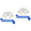 2Sets Assorted Color Graduation Sash and Crown Kit for Student Party 5
