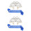 2Sets Assorted Color Graduation Sash and Crown Kit for Student Party 6