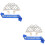 2Sets Assorted Color Graduation Sash and Crown Kit for Student Party 7