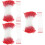 3Pièces Bourgeons Floraux Double Tête Pour Décorations DIY 8