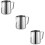3Pcs Silver Coffee Pull Flower Pot Dripless Spout Stainless Steel Cup 9