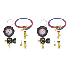 2X R134A Low Side Pressure Gauge R410A R22 R404A Single Manifold Gauge for Air Condition Refrigerant Charging High