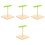 4Pièces Perchoirs En Bois Antidérapants Accessoire Interaction Oiseaux 4