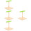 4Pièces Perchoirs En Bois Antidérapants Accessoire Interaction Oiseaux 8